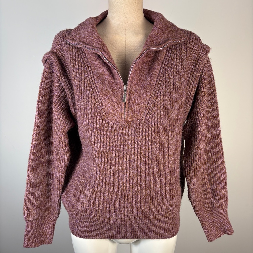 ❤️ Vero Moda Mauve Half-Zip Women's Sweater L